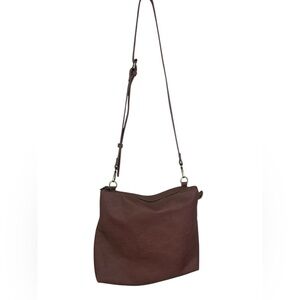 Antik Kraft Pink Vegan Leather Crossbody Adjustable Zip Closure Bag EUC